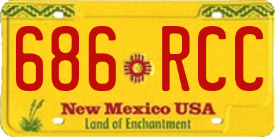 NM license plate 686RCC