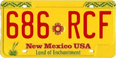 NM license plate 686RCF