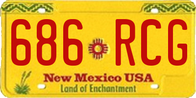 NM license plate 686RCG