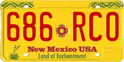 NM license plate 686RCO
