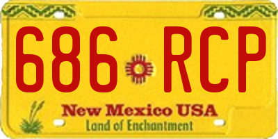 NM license plate 686RCP