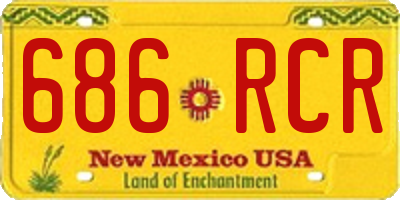 NM license plate 686RCR