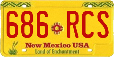 NM license plate 686RCS