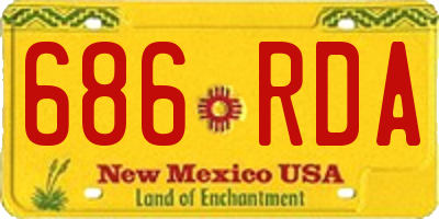 NM license plate 686RDA