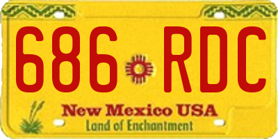 NM license plate 686RDC