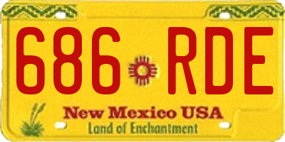 NM license plate 686RDE