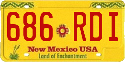 NM license plate 686RDI