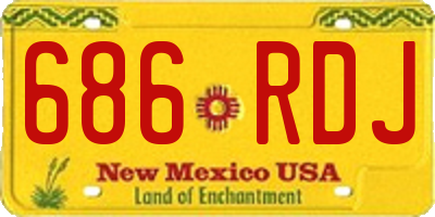 NM license plate 686RDJ