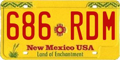 NM license plate 686RDM