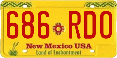 NM license plate 686RDO