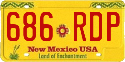 NM license plate 686RDP