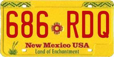 NM license plate 686RDQ