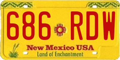 NM license plate 686RDW