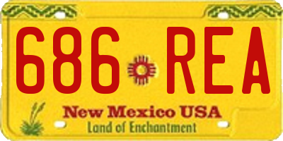 NM license plate 686REA