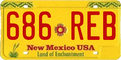 NM license plate 686REB