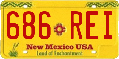 NM license plate 686REI