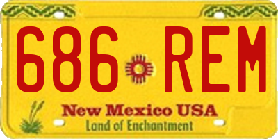 NM license plate 686REM
