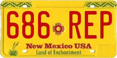 NM license plate 686REP