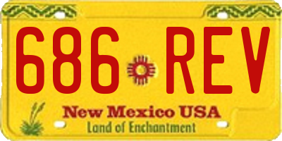 NM license plate 686REV