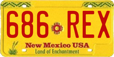 NM license plate 686REX