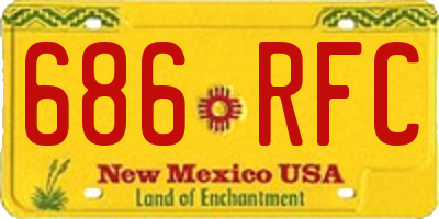 NM license plate 686RFC