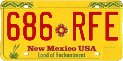 NM license plate 686RFE