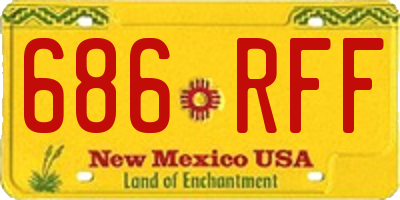 NM license plate 686RFF
