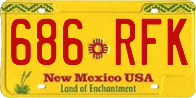 NM license plate 686RFK