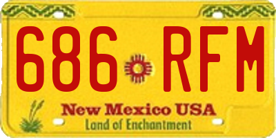 NM license plate 686RFM