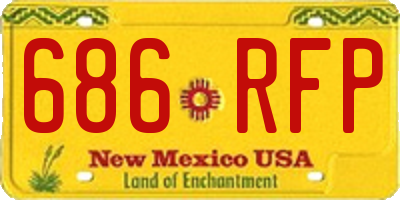 NM license plate 686RFP