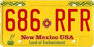 NM license plate 686RFR