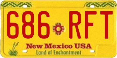 NM license plate 686RFT