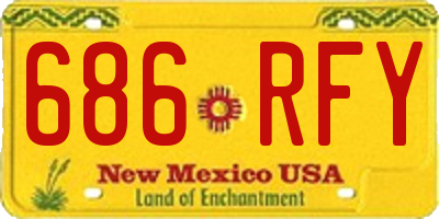 NM license plate 686RFY