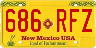 NM license plate 686RFZ