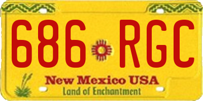 NM license plate 686RGC