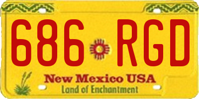 NM license plate 686RGD