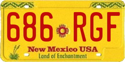 NM license plate 686RGF