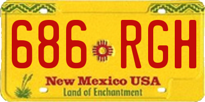 NM license plate 686RGH