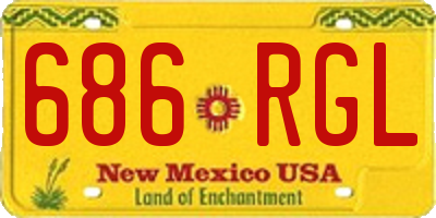 NM license plate 686RGL