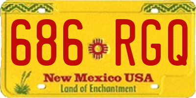 NM license plate 686RGQ
