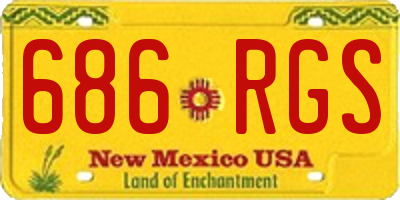 NM license plate 686RGS