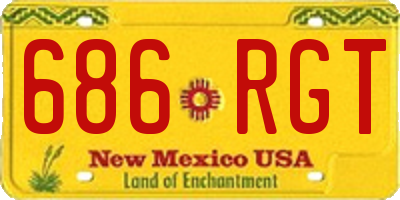 NM license plate 686RGT