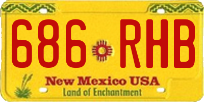 NM license plate 686RHB