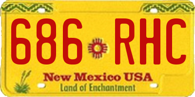 NM license plate 686RHC