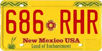 NM license plate 686RHR