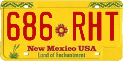 NM license plate 686RHT