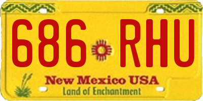 NM license plate 686RHU