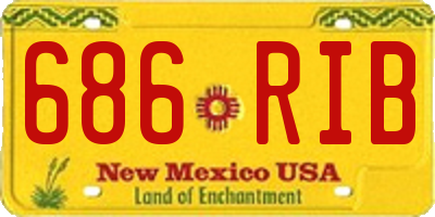 NM license plate 686RIB