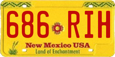 NM license plate 686RIH