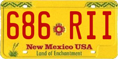 NM license plate 686RII